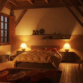 Chambre à coucher propice à la détente